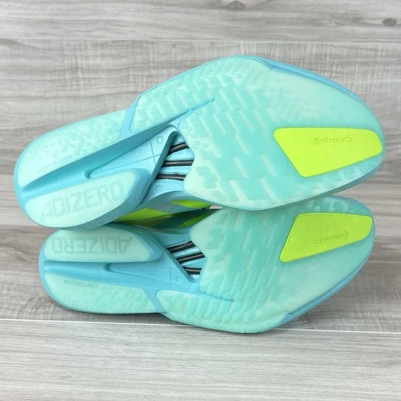 Adidas Adizero Adios Pro 4 Flash Aqua Lucid Lemon (JR1251) Men's Size 10.5 - Picture 8 of 10